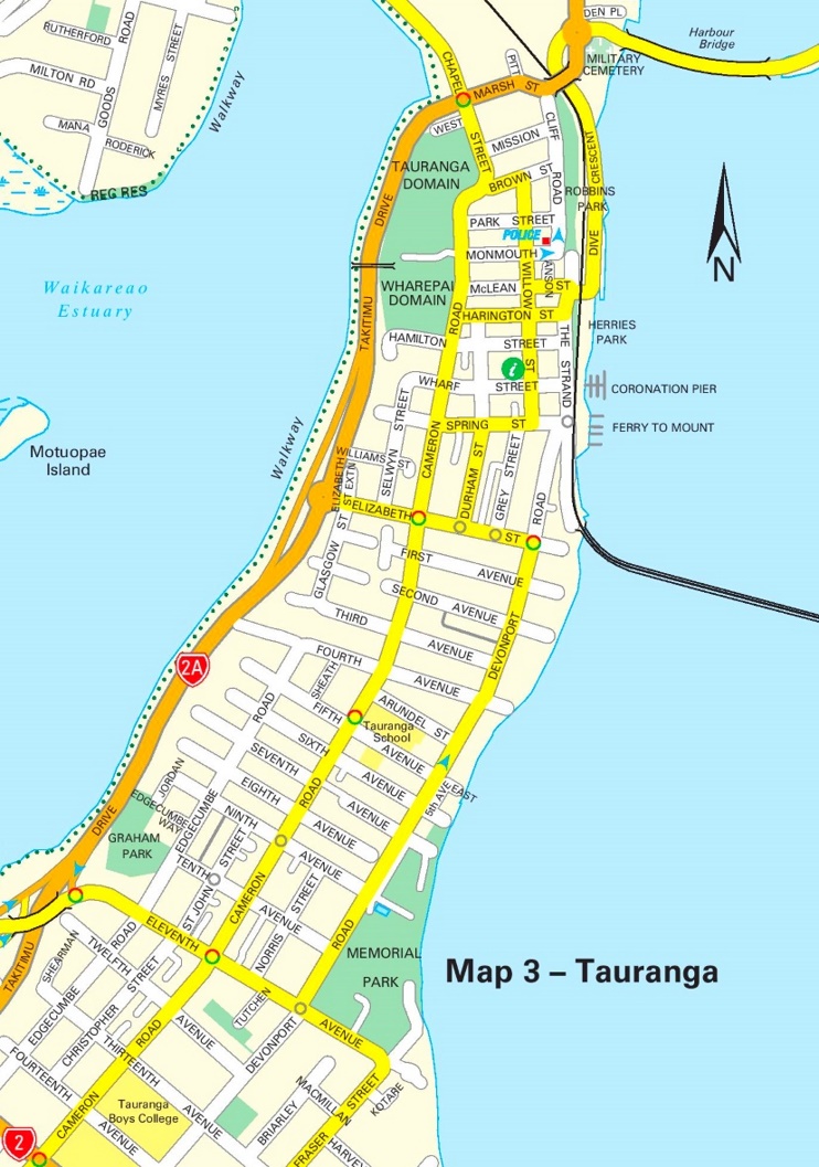 Central Tauranga Map