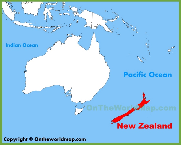 New Zealand location on the Oceania map