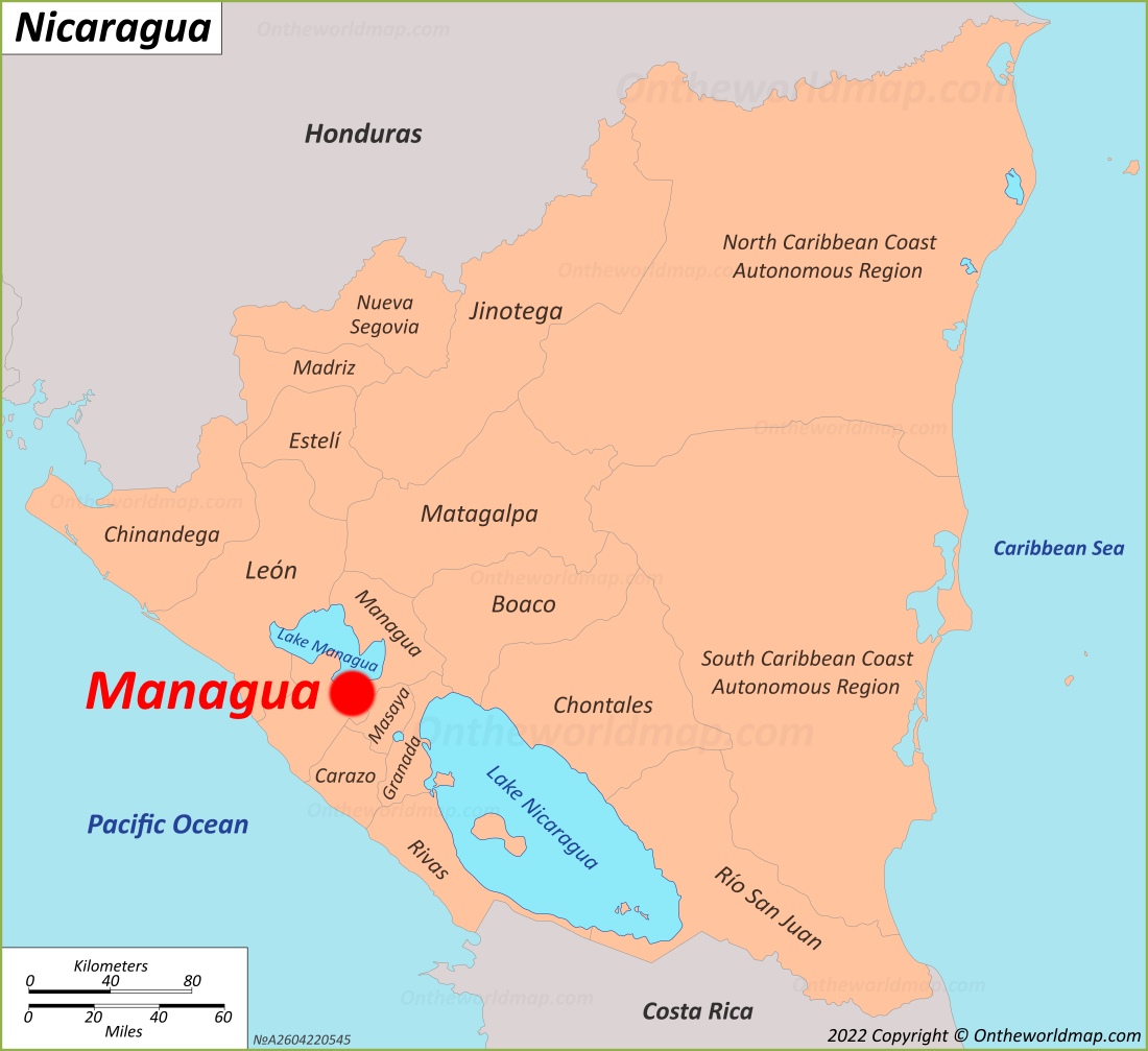 Managua Localización Mapa