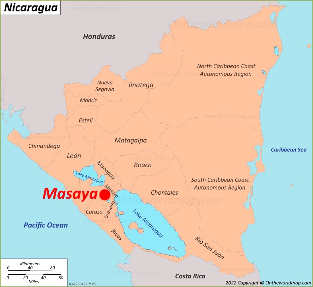 Masaya Localización Mapa