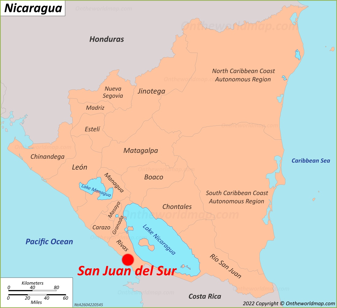 San Juan del Sur Localización Mapa