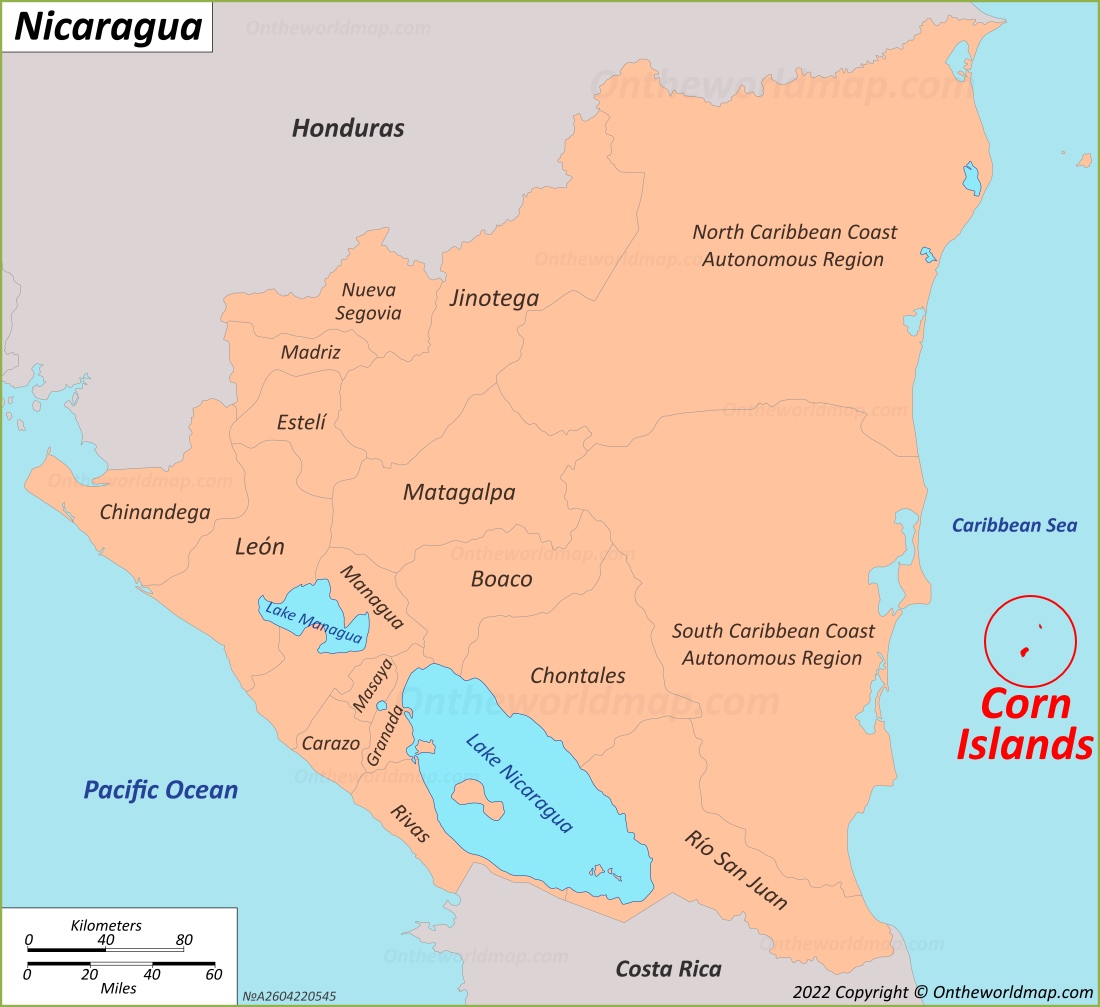 Islas del Maíz Localización Mapa