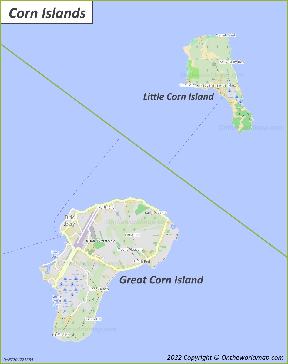 Mapa de Islas del Maíz