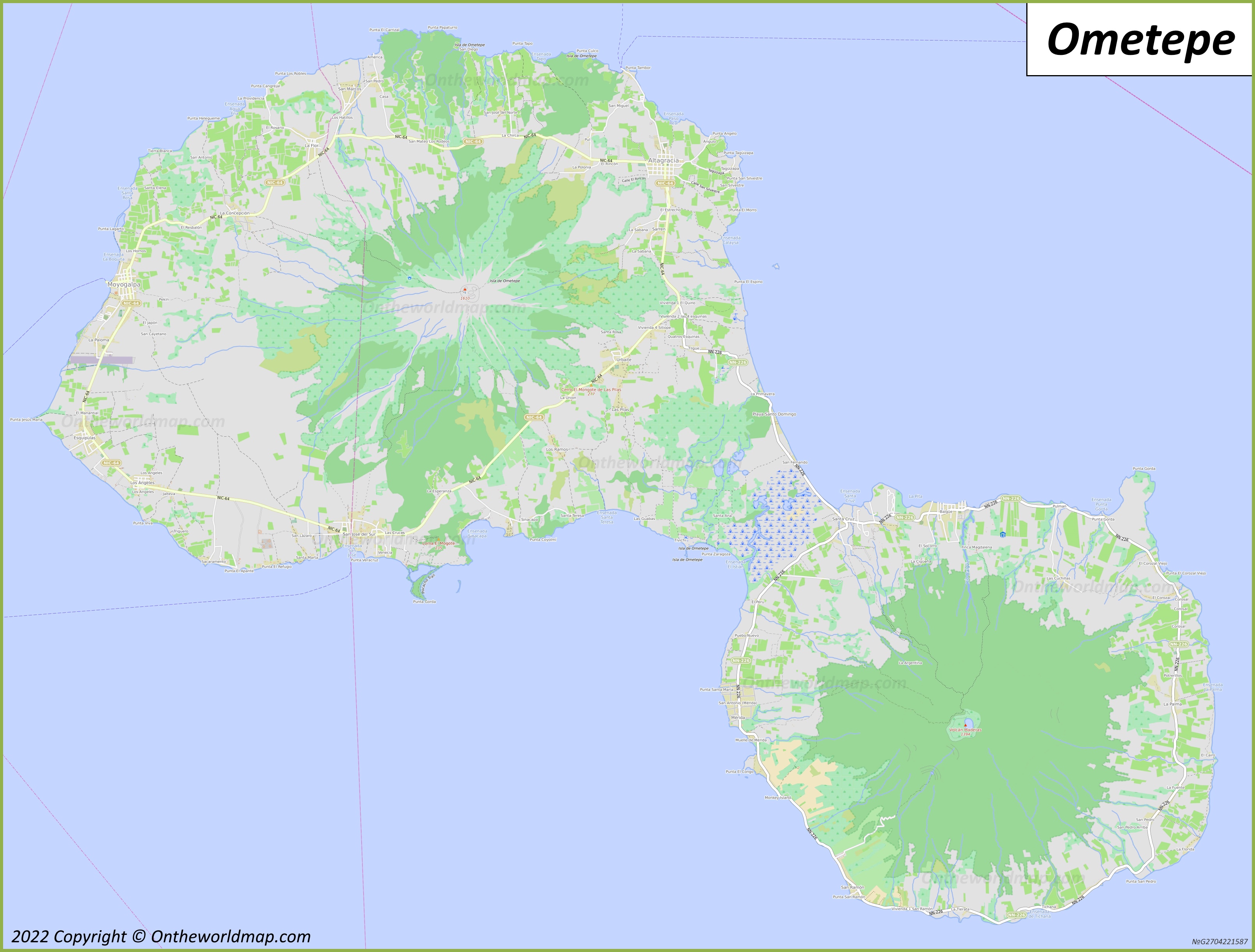 Map of Ometepe