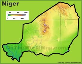 Niger physical map