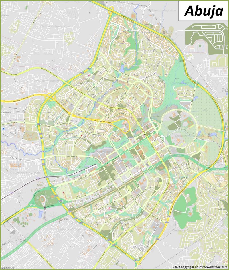 Detailed Map Of Abuja Max 