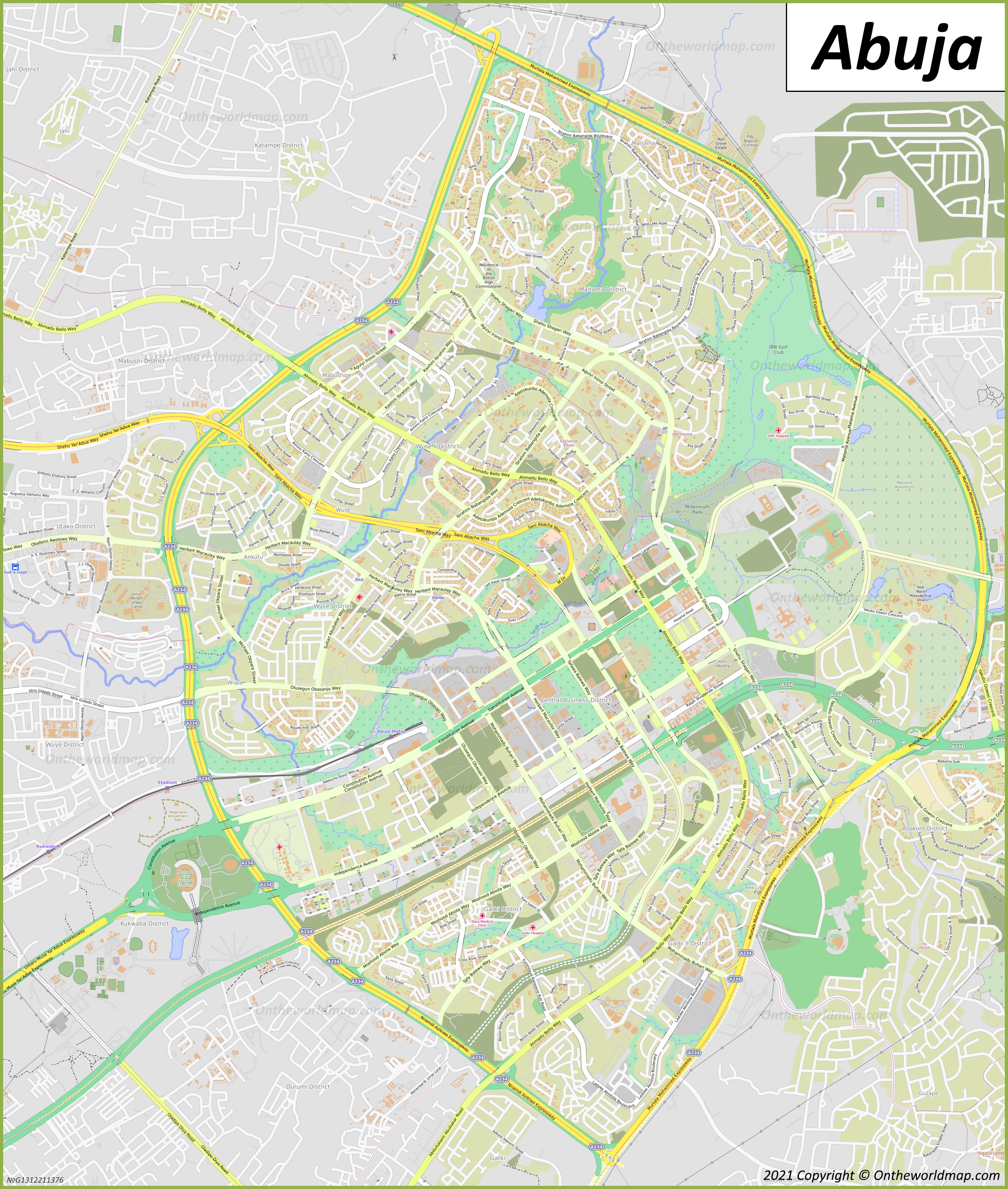 Full Map Of Abuja Abuja Map | Nigeria | Detailed Maps Of Abuja