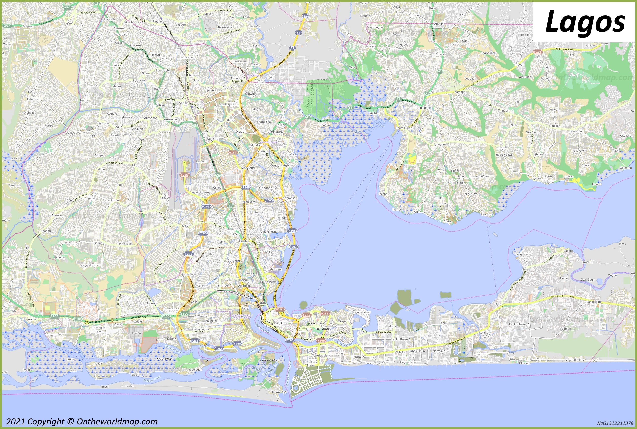 Lagos Area Map