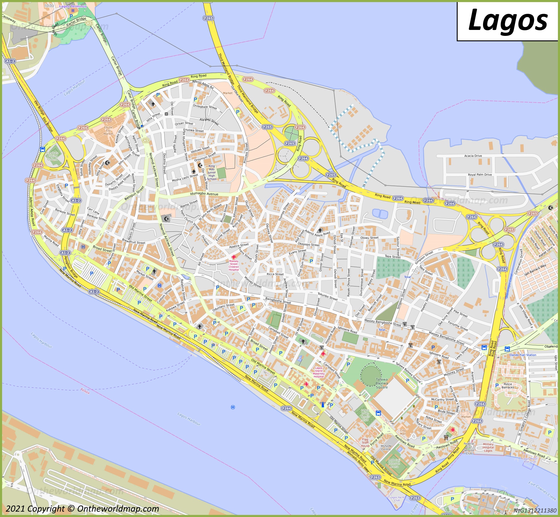 Lagos Map Nigeria Detailed Maps Of Lagos