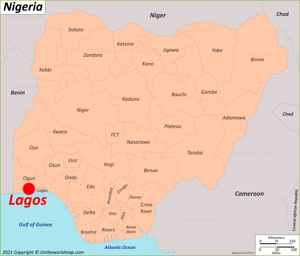 Nigeria Lagos Map Tourist