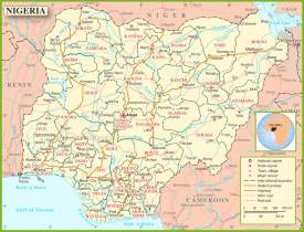 Nigeria political map