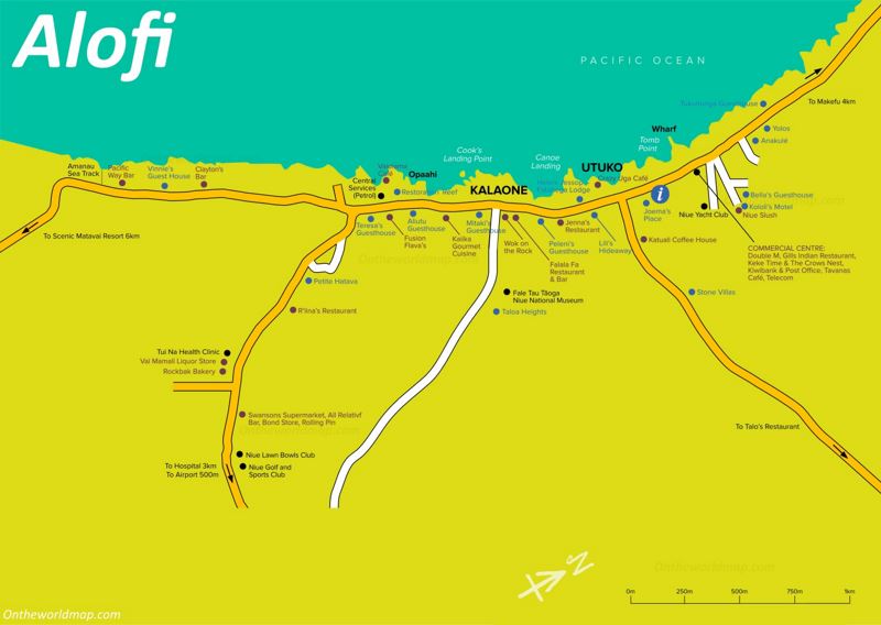 Alofi Tourist Map
