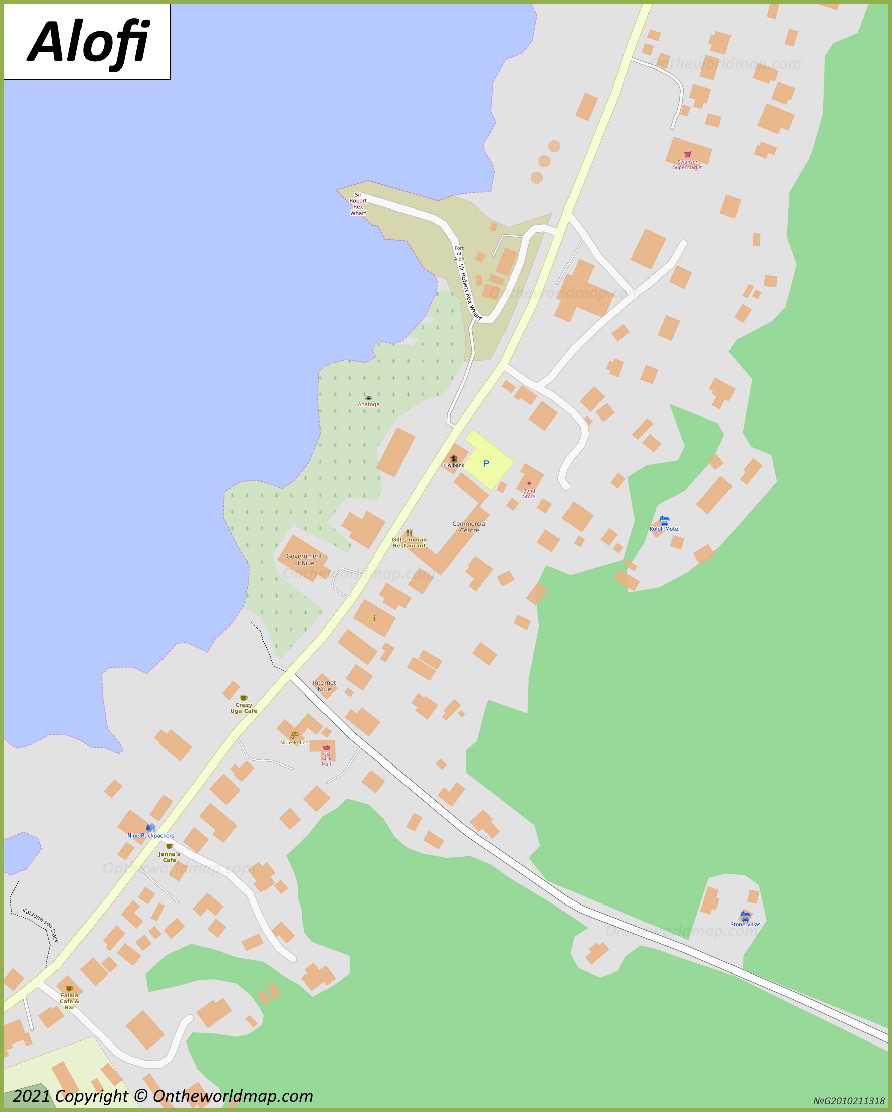 Alofi City Center Map