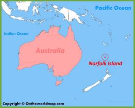 Norfolk Island location on the Oceania Map