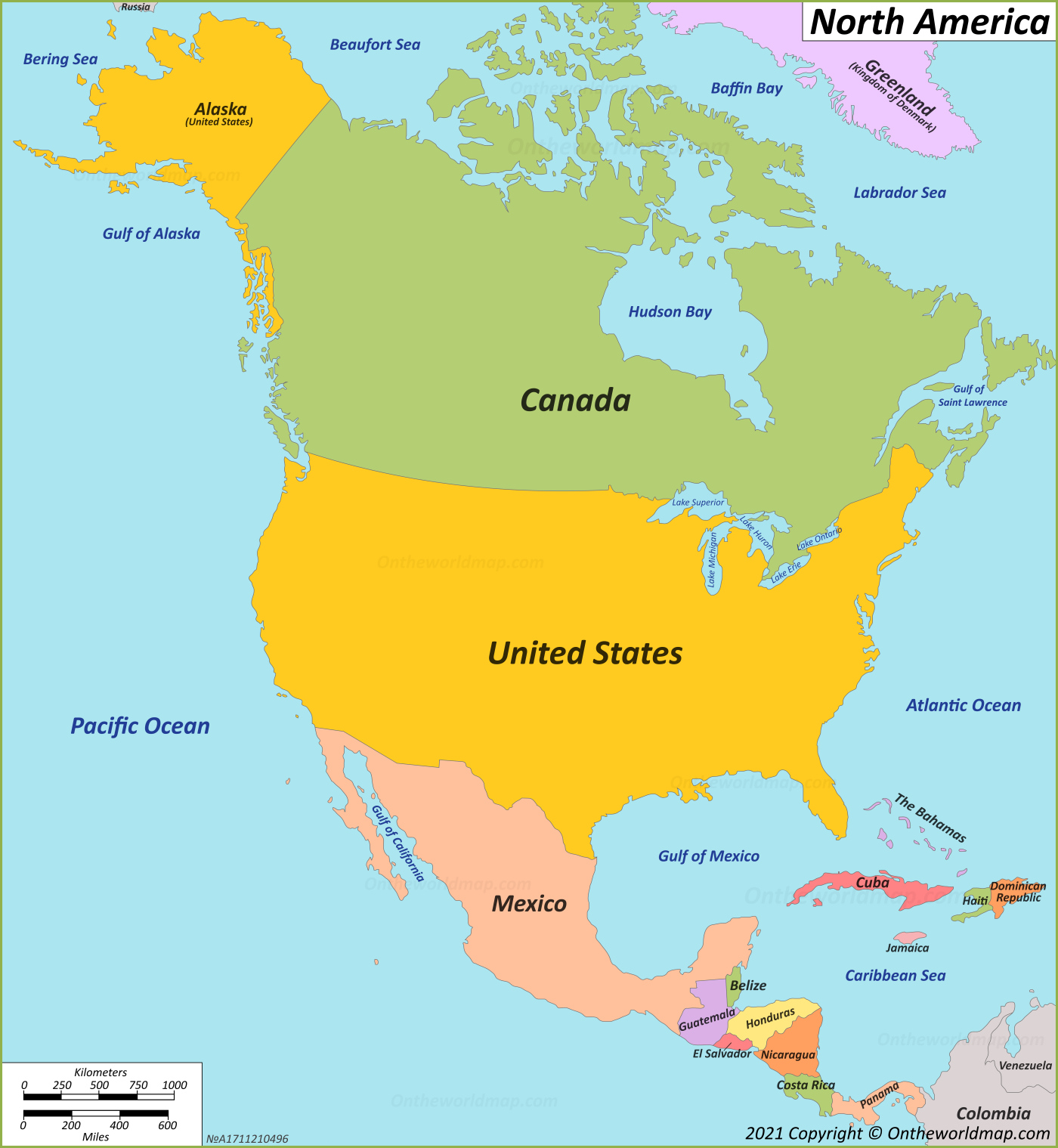America north Northern America