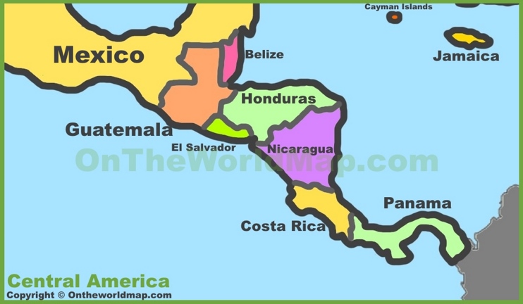 Central America Map Political Map Of Central America In 1901 By Images