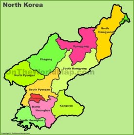 Administrative map of North Korea