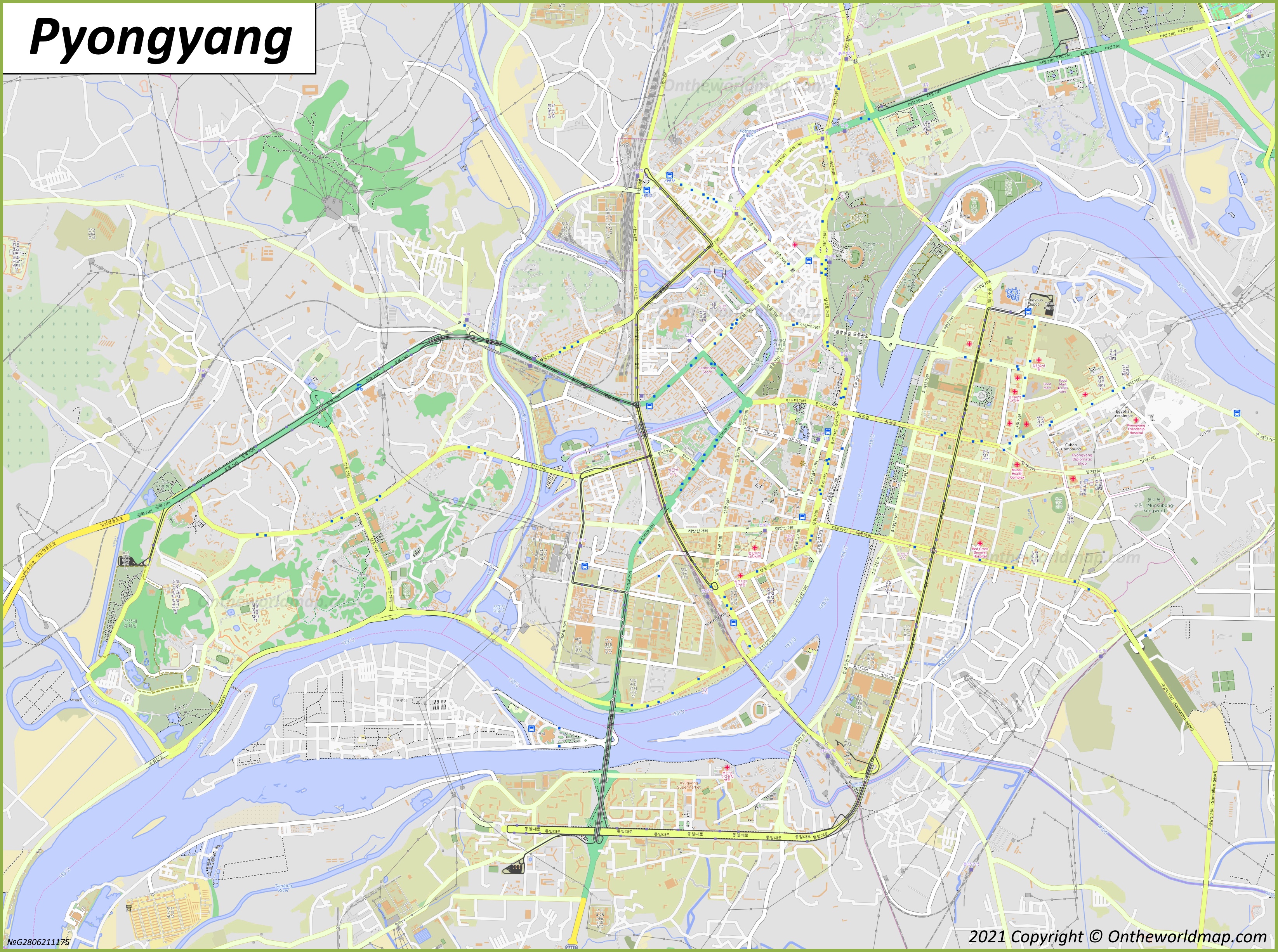 Map of Pyongyang