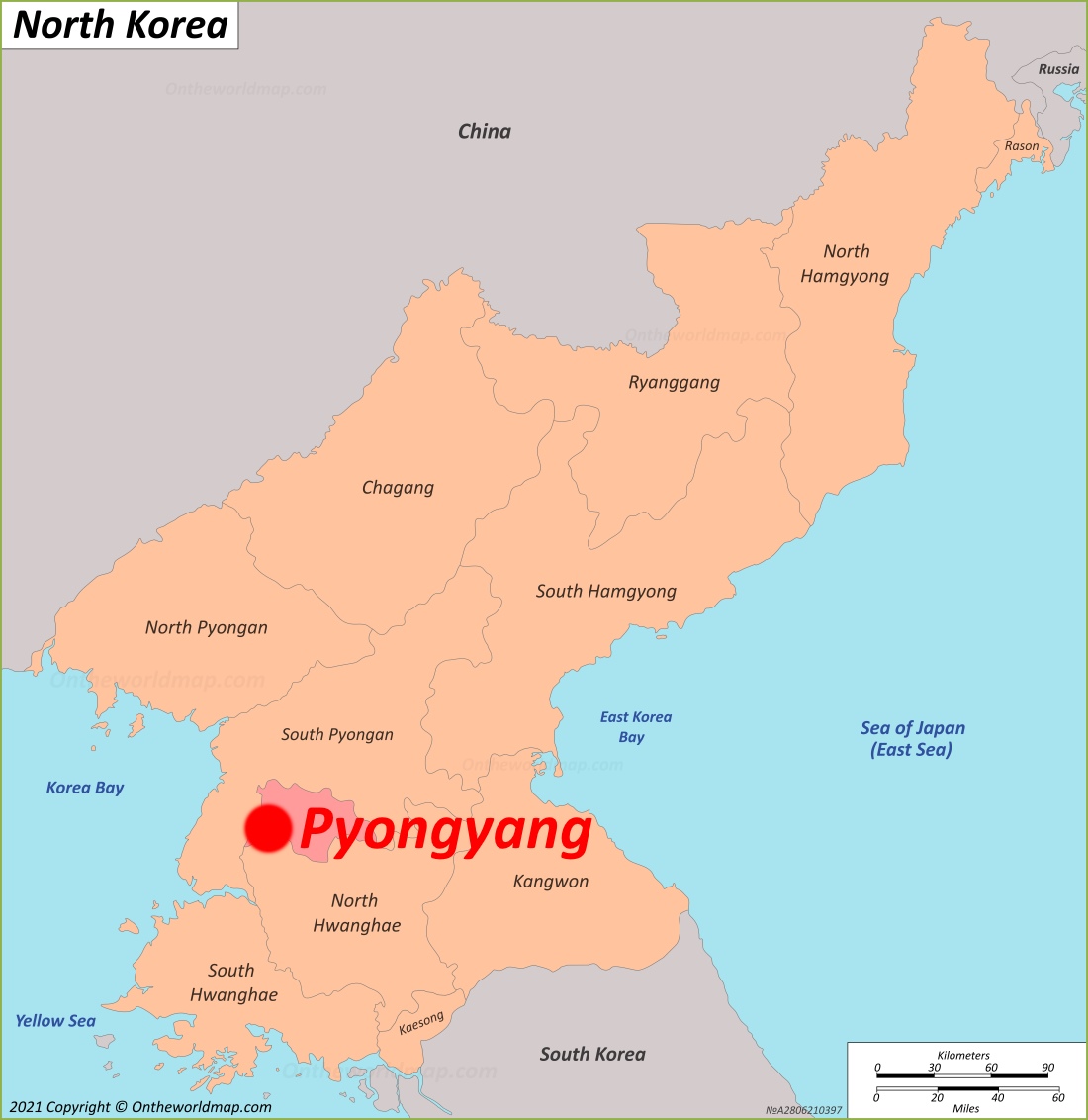 Pyongyang Location Map
