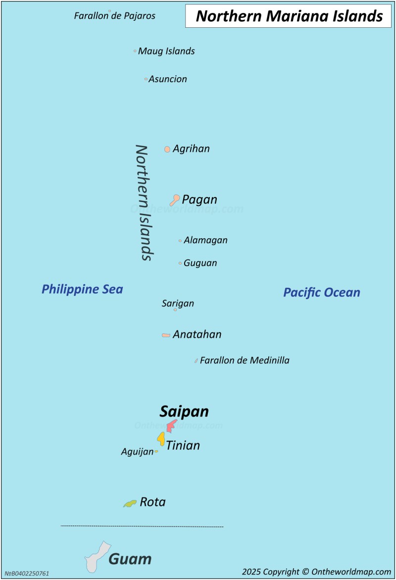 Map of Northern Mariana Islands