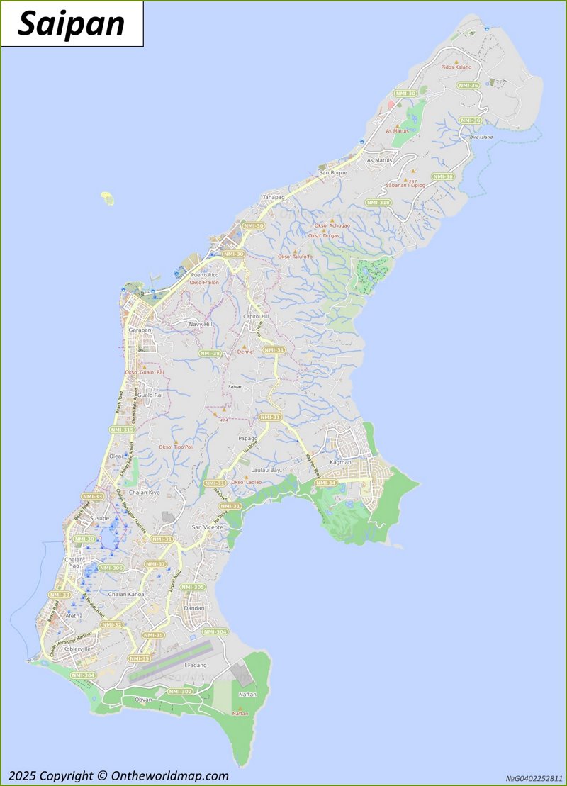 Map of Saipan