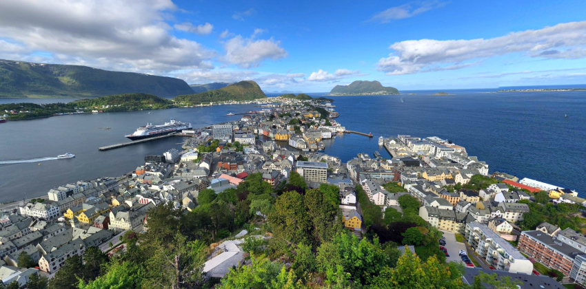 View of Ålesund from Aksla viewpoint