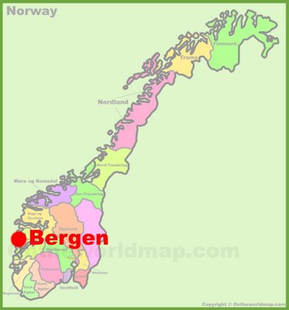 Bergen Location Map