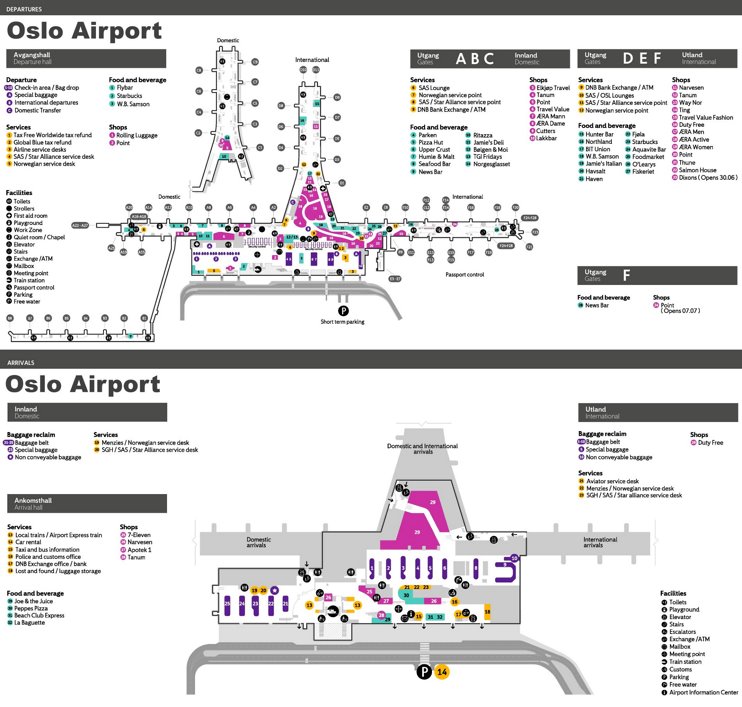 Oslo airport map