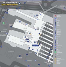 Oslo central station map