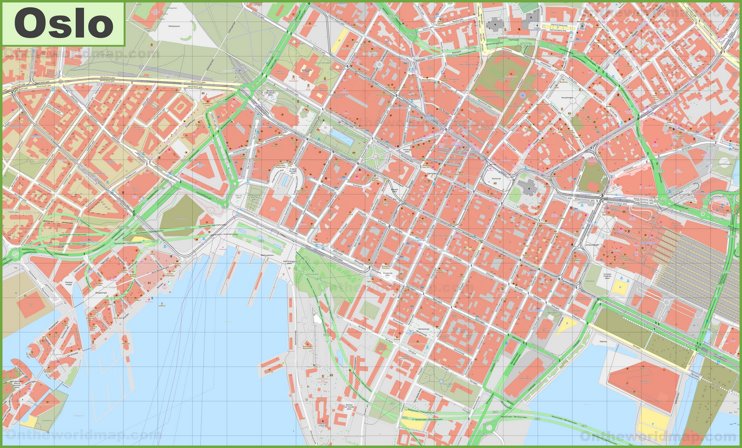Oslo city center map