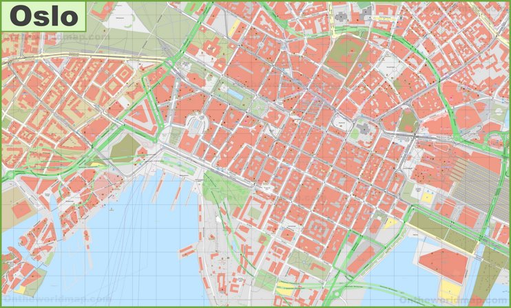 Oslo City Center Map