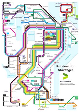 Stavanger transport map