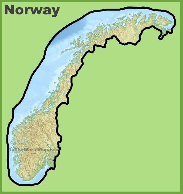 Norway physical map