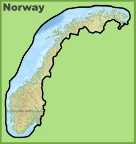 Norway physical map