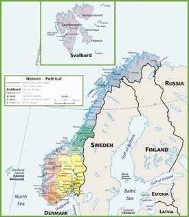 Norway political map