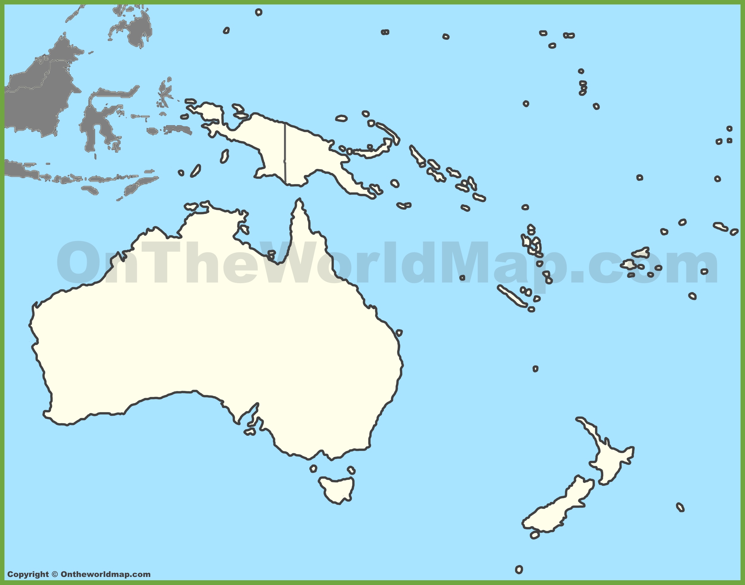 Africa Political Map Without Names   Blank Map Of Oceania 