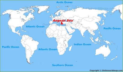 Aegean Sea Location Map