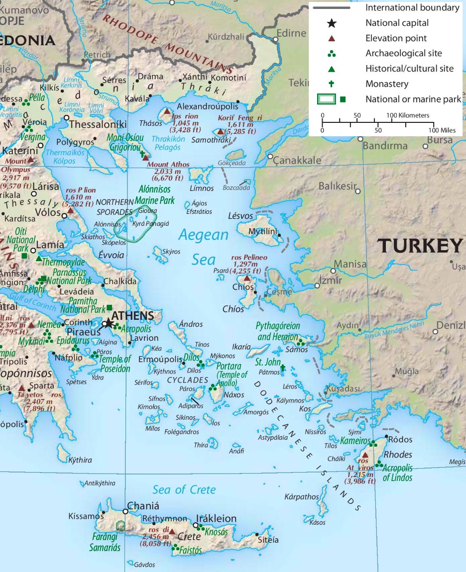 Aegean Sea World Map Aegean Ancient History Encyclopedia