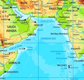 Arabian Sea Maps Maps Of Arabian Sea   Arabian Sea Physical Map Min 