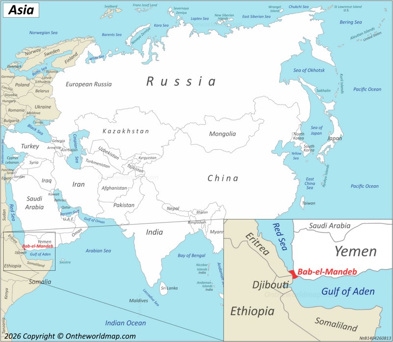 Bab-el-Mandeb Location On The Asia Map