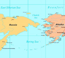 Bering Sea political map