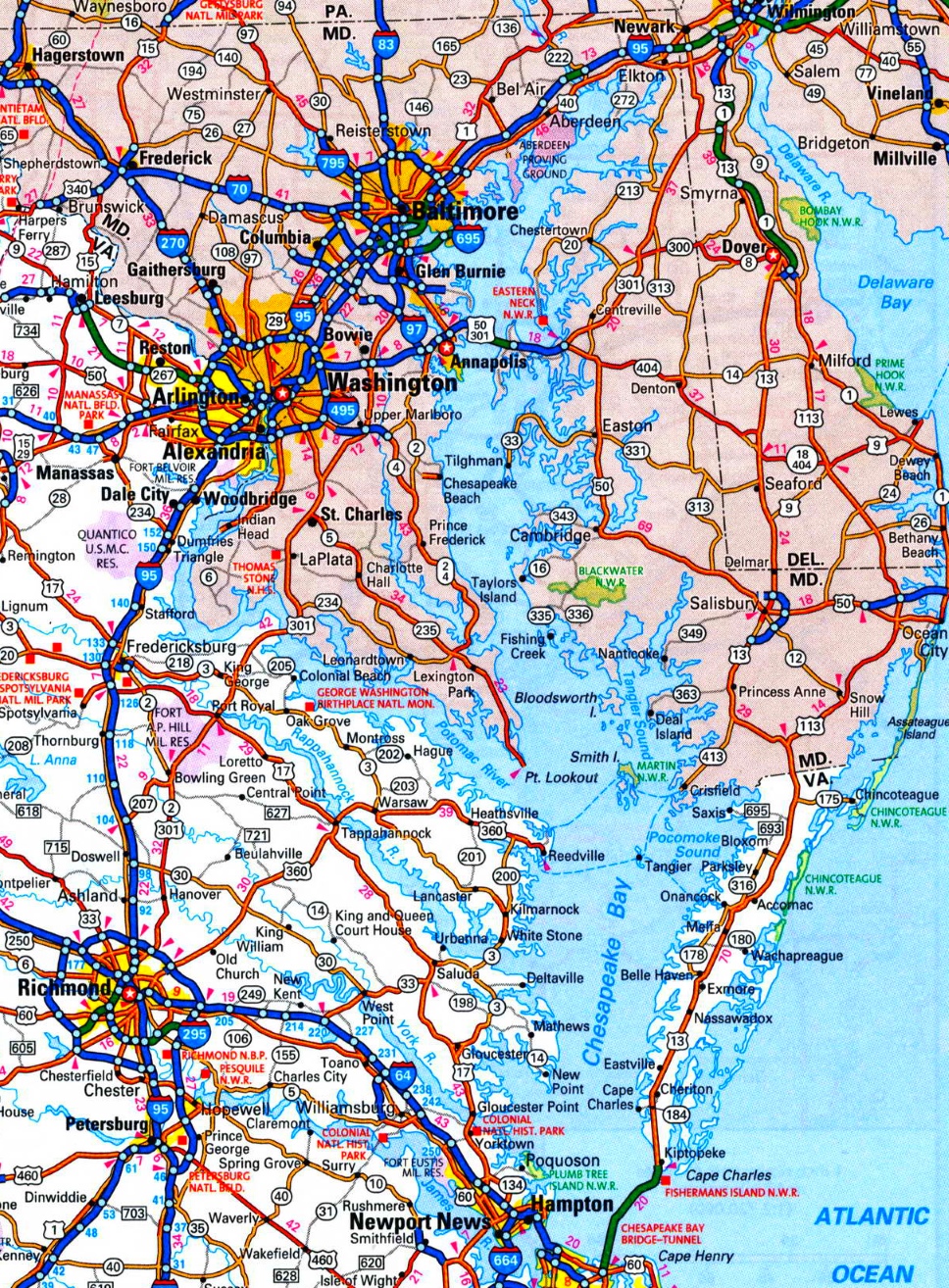 Free Printable Chart Plotting Map Of Chesapeake Bay Bridge 122221