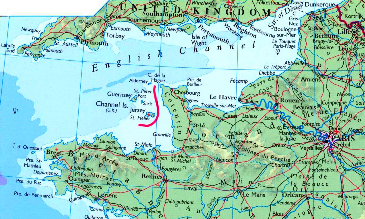 english channel map