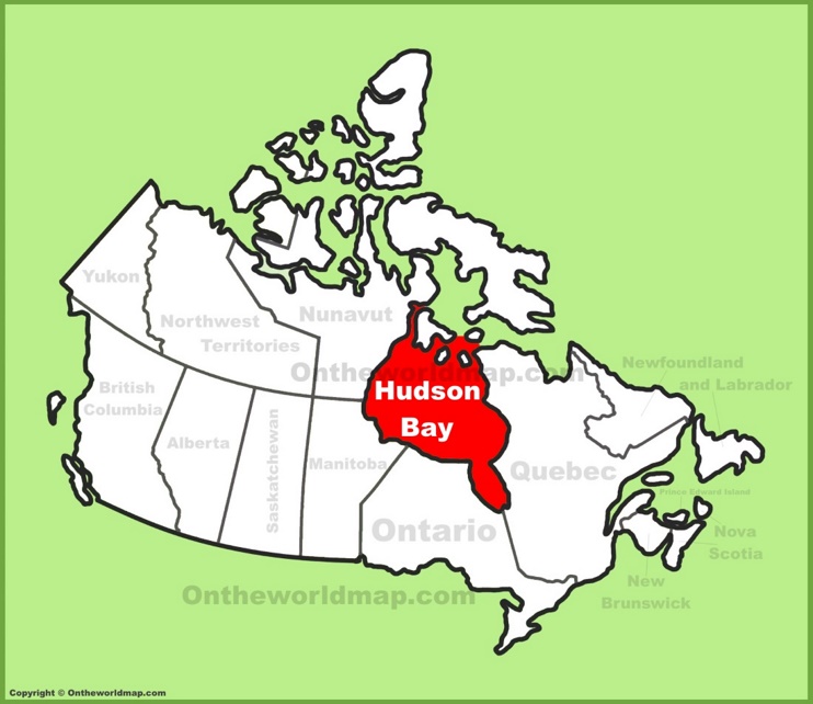 Hudson Bay location on the Canada map