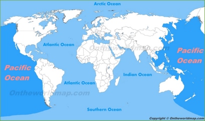 Pacific Ocean Location Map