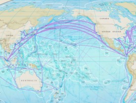 Pacific Ocean major ports map
