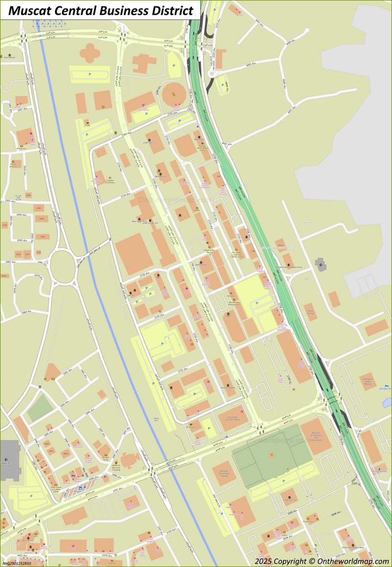 Muscat Central Business District Map