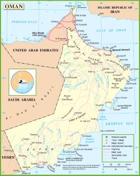 Oman political map