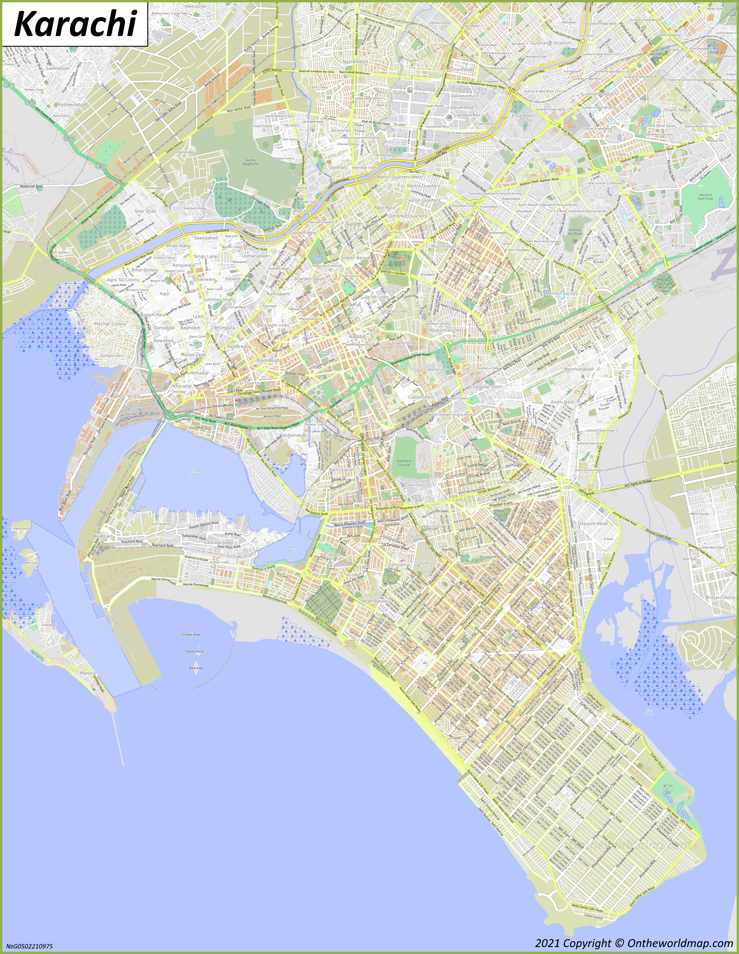Map of Karachi