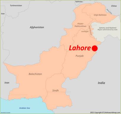 Lahore Location Map